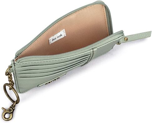 محفظة Sak Iris مصنوعة من الجلد، وحامل بطاقات مرتفع مع سلسلة مفاتيح in Kuwait