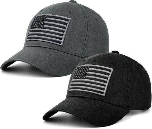 LCZTN 2 Pack American Flag Baseball Cap for Men Women,Low Profile USA Plain Dad Hat in Saudi Arabia