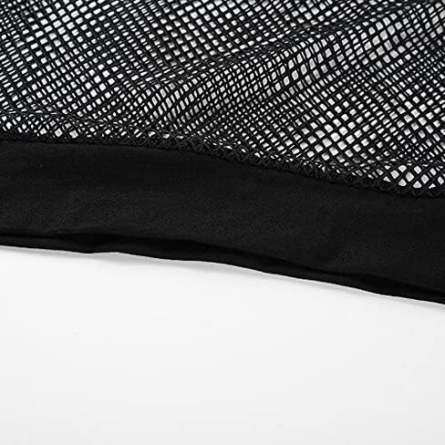 LXXIASHI Casual Women's Long Sleeve Mesh Crop Top Sexy Slim Pullover See-Through Fishnet T-Shirt Blouse in Kuwait