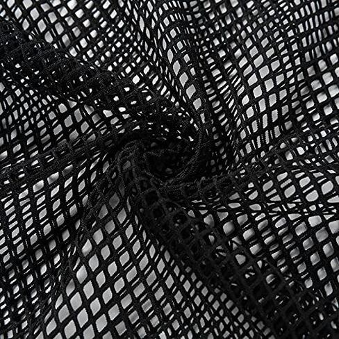 LXXIASHI Casual Women's Long Sleeve Mesh Crop Top Sexy Slim Pullover See-Through Fishnet T-Shirt Blouse in Kuwait