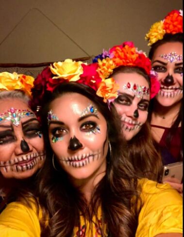 DreamLily Day of the Dead Headband Costume Rose Flower Crown Mexican Headpiece BC40 in Saudi Arabia