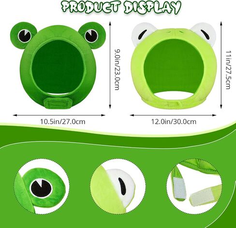 Geyoga 2 Pieces Cute Plush Frog Hat Green Frog Scarf Cap Earflap Soft Fabric Frog Hat Winter Warm Ski Hat Full Headgear for Women, Men, Novelty Party Dress up Cosplay Costume Photo Props Present in Saudi Arabia