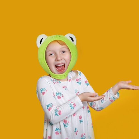 Geyoga 2 Pieces Cute Plush Frog Hat Green Frog Scarf Cap Earflap Soft Fabric Frog Hat Winter Warm Ski Hat Full Headgear for Women, Men, Novelty Party Dress up Cosplay Costume Photo Props Present in Saudi Arabia