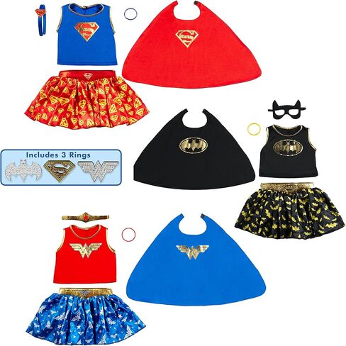 Rubie's DC Girl's Trunk Set (Wonder Woman, Batman, Superman), Small in Saudi Arabia