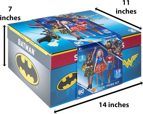 Rubie's DC Girl's Trunk Set (Wonder Woman, Batman, Superman), Small in Saudi Arabia