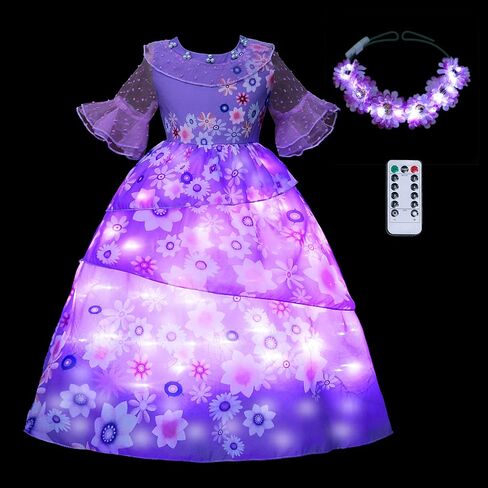 CIYTI Light Up Princess Costume Dress for Girls Halloween Birthday Party Outfit Cosplay Dress Up for Kids in Saudi Arabia