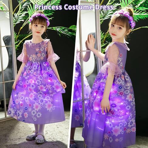 CIYTI Light Up Princess Costume Dress for Girls Halloween Birthday Party Outfit Cosplay Dress Up for Kids in Saudi Arabia