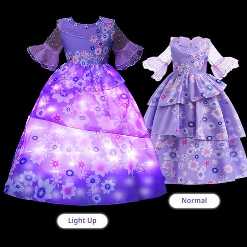 CIYTI Light Up Princess Costume Dress for Girls Halloween Birthday Party Outfit Cosplay Dress Up for Kids in Saudi Arabia