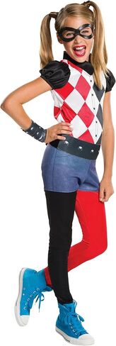 Rubie's Costume Kids DC Superhero Girls Harley Quinn Costume, Small , Blue in Saudi Arabia