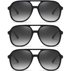 MASDUN Retro Square Aviator Sunglasses Womens Mens 70s Stylish Vintage Double Bridge Sun Glasses