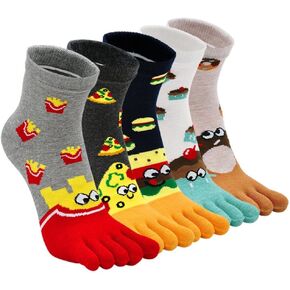 CaiDieNu Womens Toe Socks Animal Socks Cotton Five Finger Socks Colorful Funny Casual Crew Socks for Ladies in Saudi Arabia