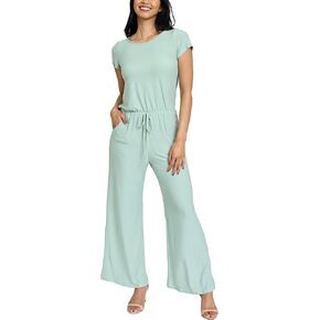 Eloges Women's Tie Back Short Sleeve|Sleeveless Jumpsuit |S-3X Plus