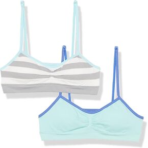 Fruit of the Loom Girls' Bra with Removable Cookies, 2-Pack