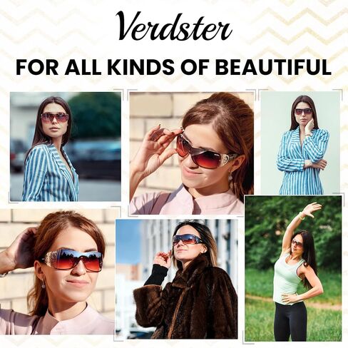 Verdster Cosmo Wrap around Sunglasses for Women - Non Polarized with UV Protection - Oversized Y2k Womens Sunglasses in Saudi Arabia
