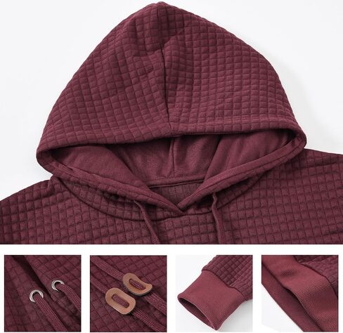 Mens Pullover Hoodie Long Sleeve Hooded Sweatshirt Casual Hoodies Square Pattern in Saudi Arabia