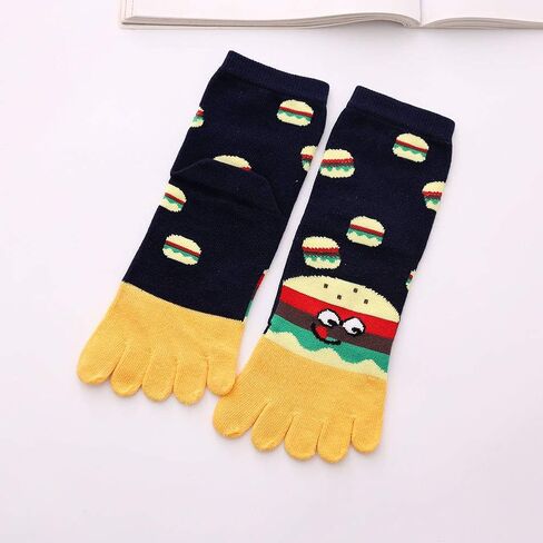 CaiDieNu Womens Toe Socks Animal Socks Cotton Five Finger Socks Colorful Funny Casual Crew Socks for Ladies in Saudi Arabia