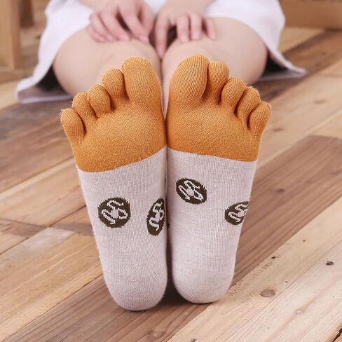 CaiDieNu Womens Toe Socks Animal Socks Cotton Five Finger Socks Colorful Funny Casual Crew Socks for Ladies in Saudi Arabia