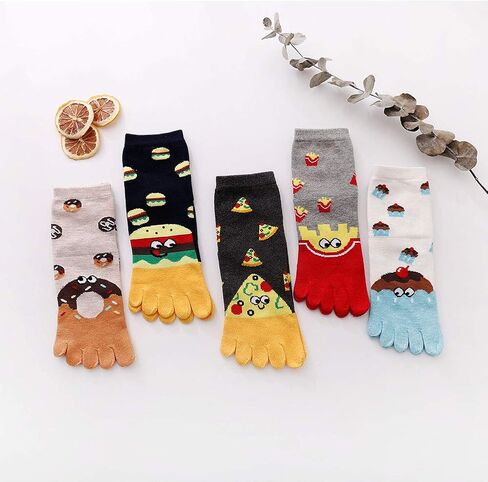 CaiDieNu Womens Toe Socks Animal Socks Cotton Five Finger Socks Colorful Funny Casual Crew Socks for Ladies in Saudi Arabia