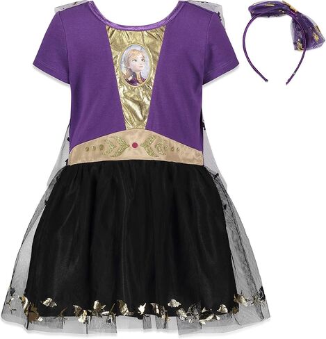 Disney Frozen Princess Anna Elsa Girls Gown and Headband Toddler to Big Kid in Kuwait