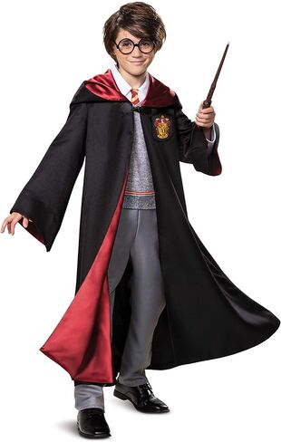 Harry Potter Premium Costume, Official Wizarding World Kids Prestige Hooded Robe and Jumpsuit, Child Size in Saudi Arabia