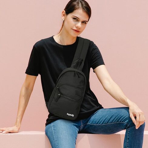 حقيبة Suyzufly الصغيرة بحزام للرجال والنساء، مقاومة للماء بحزام واحد للكتف، حقيبة صدر للمشي لمسافات طويلة والسفر in Kuwait