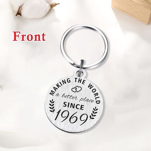 ABNTY 54th Birthday Gifts for Women Men, 54 Year Old Birthday Keychain, Born in 1969 Gifts, 1969 Birthday Decorations in Saudi Arabia