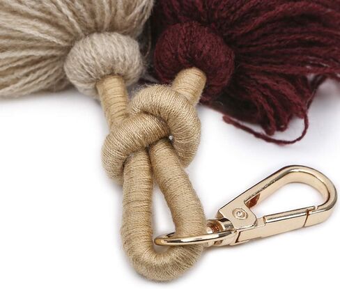 Anove Colorful key rings Tassel Decorations for Handbags Attractive Handmade Personalized Bag Charm Key chain Women Pom Pom in Saudi Arabia