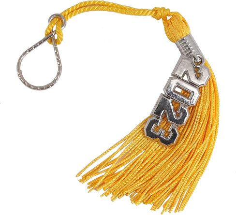 GraduationMall Graduation Tassel keychain with Removable 2023 Silver Year Charm, Graduation keyring, Gift for Him and Her, Black, 3 Pcs in Saudi Arabia