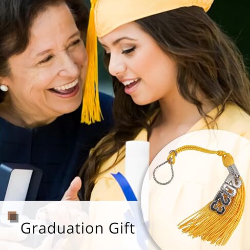 GraduationMall Graduation Tassel keychain with Removable 2023 Silver Year Charm, Graduation keyring, Gift for Him and Her, Black, 3 Pcs in Saudi Arabia