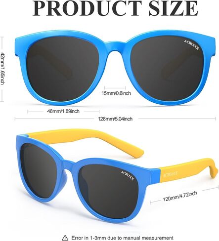 ACBLUCE Kids Polarized Sunglasses Sport Youth Baseball Cycling Sun Glasses TPEE Unbreakable Frame for Boys Girls Age 5-13 in Kuwait