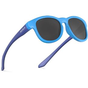 DEAFRAIN Kids Sunglasses Polarized TPEE Frame UV Protection Sports Glasses for Boys Girls Age 5-13