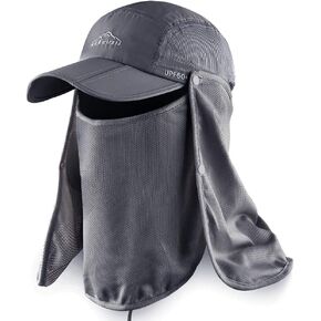 Outdoor Sun Hat for Men Women UPF 50+ Fishing UV Hat with Neck Flap Face Cover for Sun Protection in Saudi Arabia