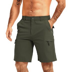 Mens Cargo Hiking Shorts Athletic Lightweight Shorts Running Quick Dry Casual Golf Fishing Shorts Outdoor Workout