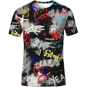 تي شيرت رجالي من LESOCUSTOM 80s 90s قمصان ريترو كبيرة وطويلة قمصان هيب هوب تي شيرت مضحك ديسكو قمصان قصيرة الأكمام للرجال in Kuwait