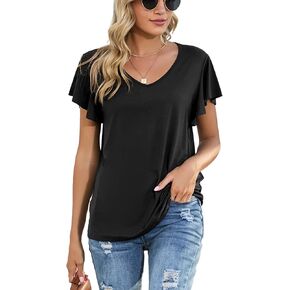 Witsmile Womens Shirt Blouses Knit Short Sleeve Shirts for Women Dressy Casual Regular Fit
