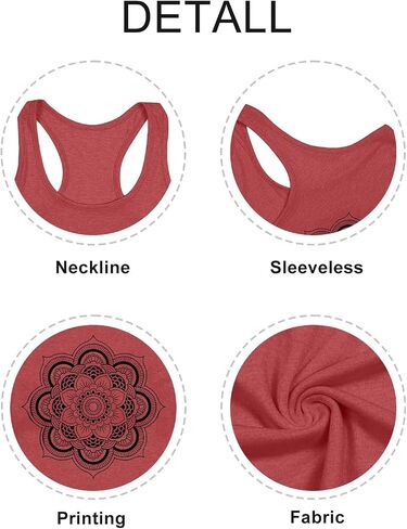 GEMLON Womens Tank Tops Summer Graphic Basic Casual Loose Sleeveless Tees Shirts for Women in Saudi Arabia