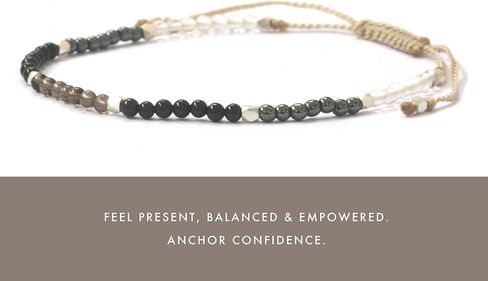 BALIPURA - Grounding Aura Bracelet for Women - 2mm SMALL (TINY) BEADS Healing Crystal, Gemstones, Quartz, 925 Solid Silver Beads, Essential Women Real Stone in Kuwait
