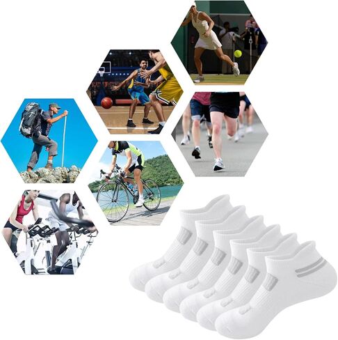 جوارب AIRSTROLL Coolmax الرياضية للجري للكاحل للسيدات، جوارب ملونة منخفضة القطع 4/6 أزواج in Kuwait