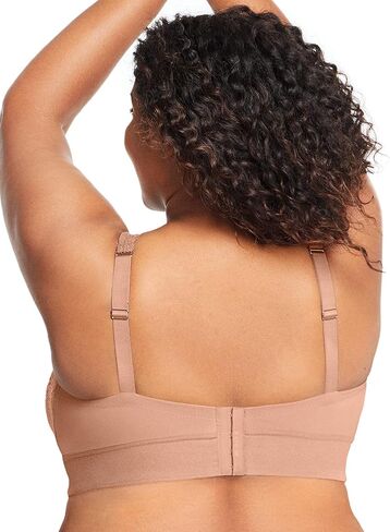Glamorise Women's Plus Size Lace Plunge Bralette Wirefree #7013 in Kuwait