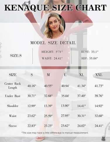 Kenaque 2023 فستان سترة نسائي خريفي بأكمام طويلة مثير بياقة على شكل V وفتحة جانبية التفاف Bodycon مضلع متماسكة فساتين متوسطة الطول in Kuwait