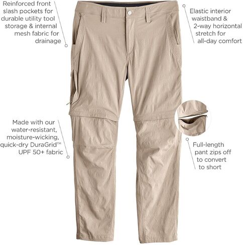 Coolibar UPF 50+ Men’s Miller Convertible Pant - Sun Protective in Kuwait