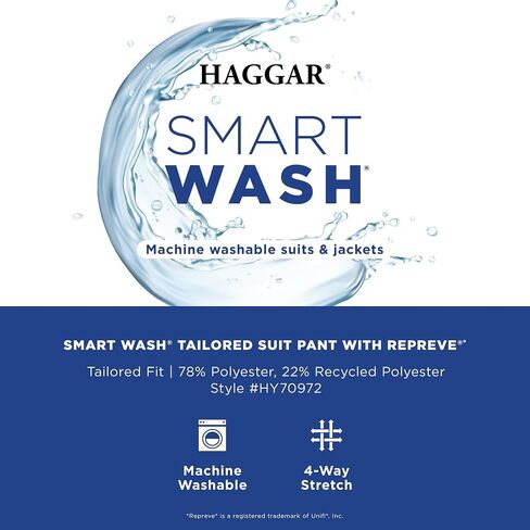 بدلة Haggar الذكية للرجال مع بدلة مصممة خصيصًا تفصل بين السترات، بنطلون منتصف الليل، 38x34 in Saudi Arabia