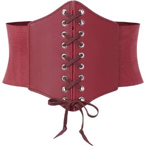 KOJOOIN Women's Corset Waist Belt Leather Underbust Corset Belt for Dresses in Saudi Arabia