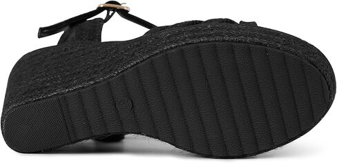 صنادل Tscoyuki Espadrille بكعب عريض للنساء، أحذية لطيفة بأربطة للكاحل قابلة للتعديل، صنادل نسائية بكعب عالٍ مفتوح من الأمام in Saudi Arabia