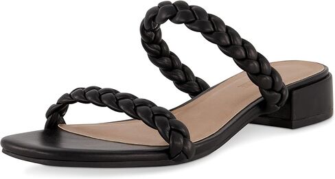 CUSHIONAIRE Women's Neptune braided low block heel sandal +Memory Foam in Kuwait
