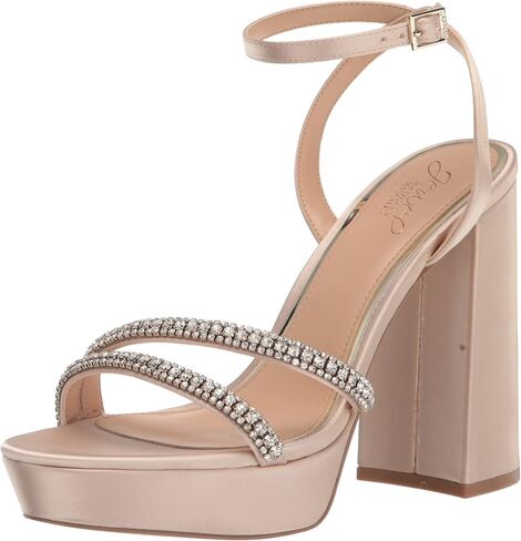 Jewel Badgley Mischka Rochel Platform Block Heel with Gemstone Embellished Straps in Saudi Arabia