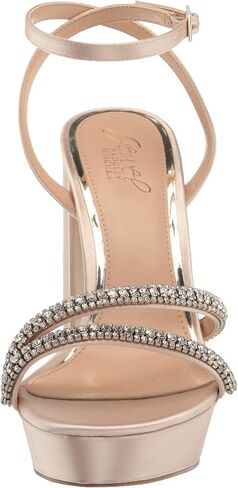Jewel Badgley Mischka Rochel Platform Block Heel with Gemstone Embellished Straps in Saudi Arabia
