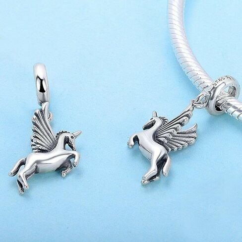 Unicorn Charm 925 Sterling Silver Pet Charm Beads for Fashion Charms Bracelet & Necklace in Saudi Arabia