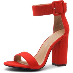 Herstyle إمرأة شائعات مكتنزة كعب كتلة مفتوحة اصبع القدم الكاحل حزام عالية الكعب فستان مضخة صنادل الزفاف in Kuwait