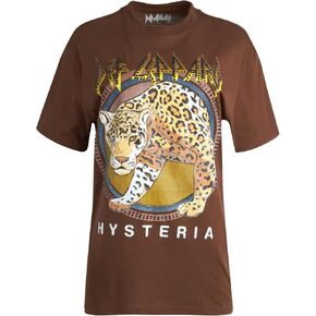Def Leppard Women's T-Shirt - Retro 80's Rock Band Concert T-Shirt - Juniors Vintage Distressed Graphic Boyfriend Tee (S-XL) in Saudi Arabia